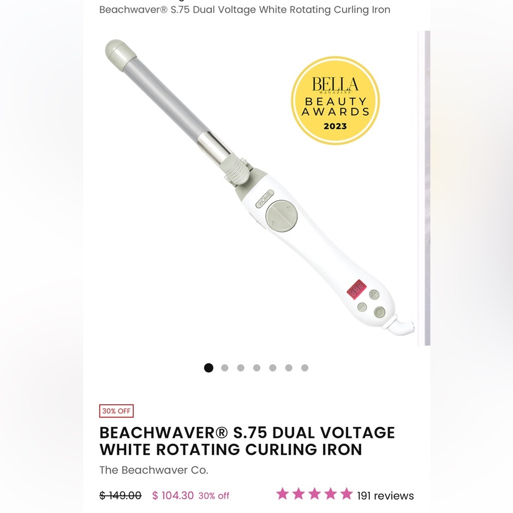 Beachwaver S.75 rotating curling iron